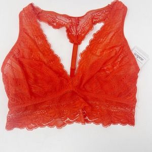 [Auden] NWT unlined racerback lace bralette orange size S